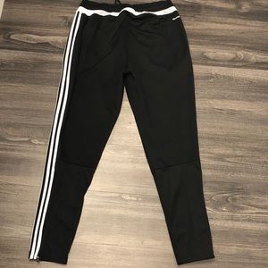 Adidas Track Pants Black White Stripes L Women’s
